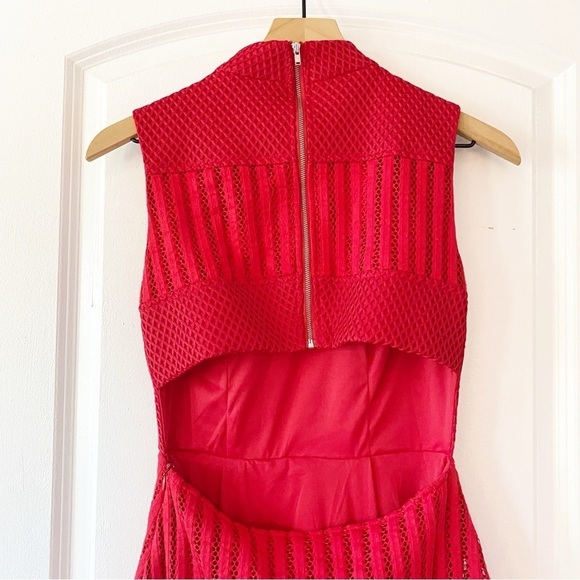 ASOS Red Back Cut Out Mini Dress Christmas Party - Picture 7 of 12